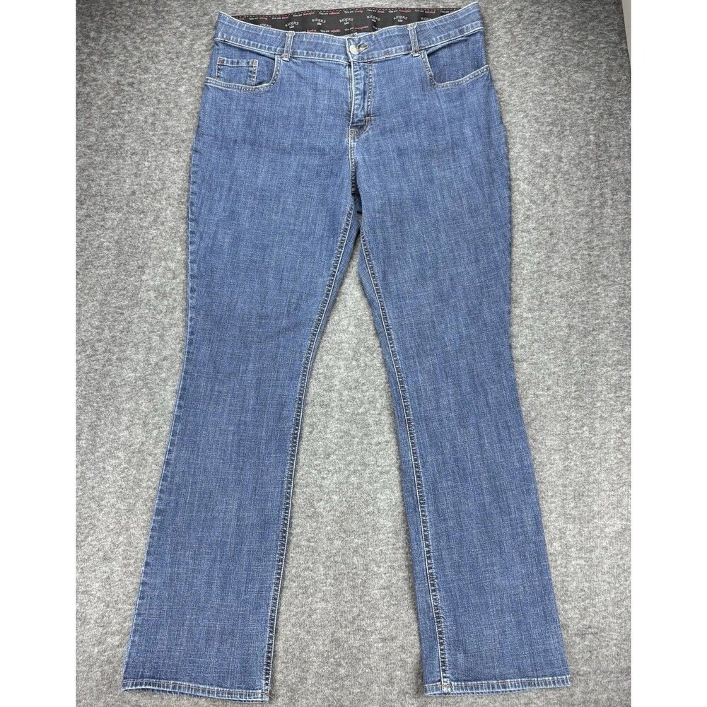 Riders by Lee Womens 18M Mid Rise Bootcut Jeans Blue Stretch Denim 32 Inseam